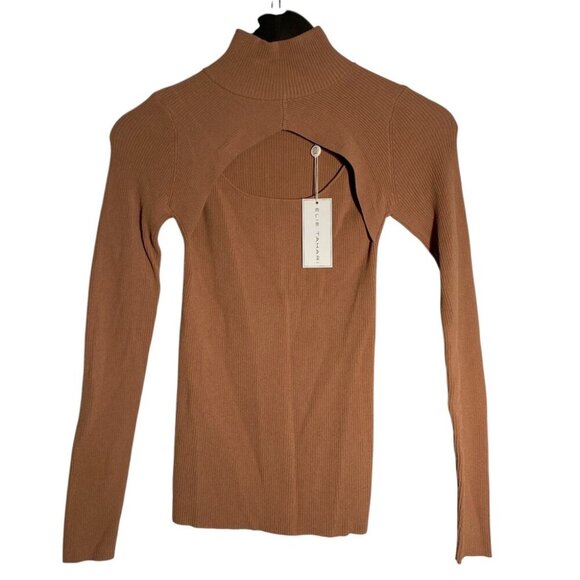 NWT Elie Tahari Long Sleeve Mock Neck Keyhole Sweater Size XS - Picture 2 of 6